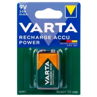 باتری کتابی شارژی Varta Recharge Accu Power NiMH 9V 200mAh